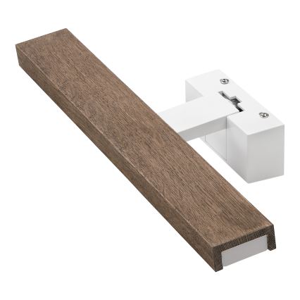 Brilagi - LED φωτισμός καθρέπτη μπάνιου 3-σε-1 WOODY MIRROR LED/8W/230V 40 cm IP44 λευκό/δρυς