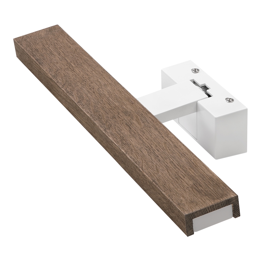 Brilagi - LED φωτισμός καθρέπτη μπάνιου 3-σε-1 WOODY MIRROR LED/8W/230V 40 cm IP44 λευκό/δρυς