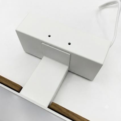 Brilagi - LED φωτισμός καθρέπτη μπάνιου 3-σε-1 WOODY MIRROR LED/8W/230V 40 cm IP44 λευκό/δρυς