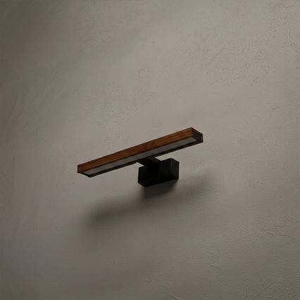 Brilagi - LED φωτισμός καθρέφτη μπάνιου 3-σε-1 WOODY MIRROR LED/8W/230V 40 cm IP44 μαύρο/δρυς