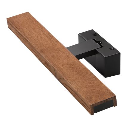 Brilagi - LED φωτισμός καθρέφτη μπάνιου 3-σε-1 WOODY MIRROR LED/8W/230V 40 cm IP44 μαύρο/δρυς