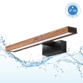 Brilagi - LED φωτισμός καθρέφτη μπάνιου 3-σε-1 WOODY MIRROR LED/8W/230V 40 cm IP44 μαύρο/δρυς