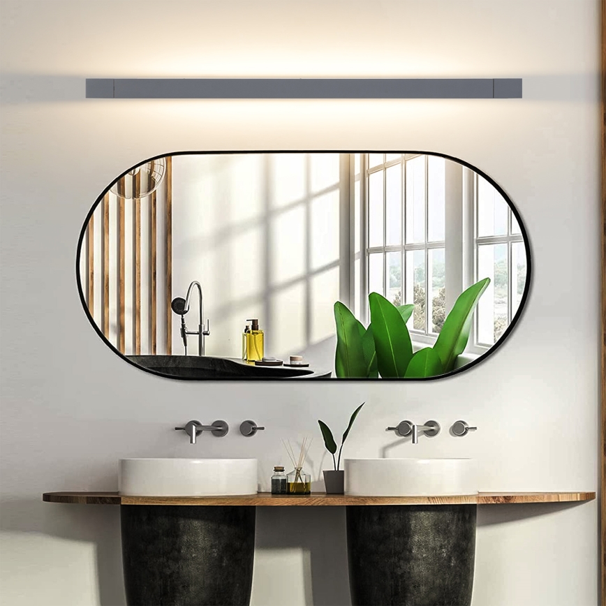 Brilagi - LED φωτισμός καθρέφτη μπάνιου AQUA LINE LED/24W/230V 90 cm IP44 ανθρακί CRI 90