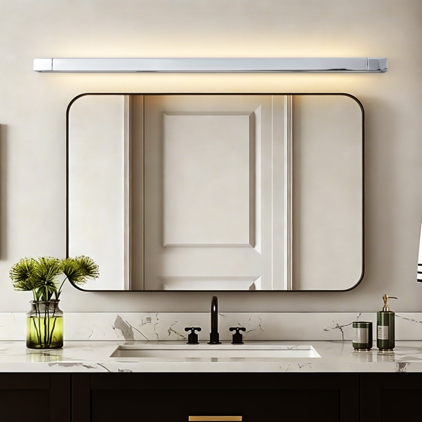 Brilagi - LED φωτιστικό καθρέφτη μπάνιου AQUA LINE LED/36W/230V 120 cm IP44 γυαλιστερό χρώμιο CRI 90