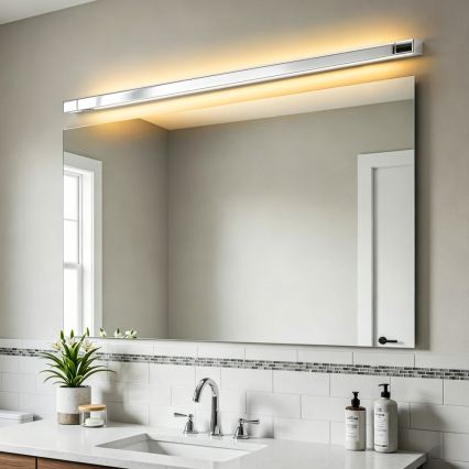 Brilagi - LED φωτιστικό καθρέφτη μπάνιου AQUA LINE LED/36W/230V 120 cm IP44 γυαλιστερό χρώμιο CRI 90
