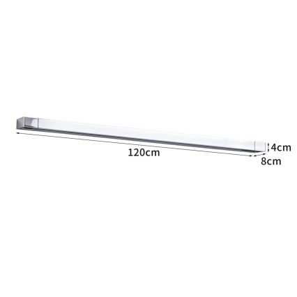 Brilagi - LED φωτιστικό καθρέφτη μπάνιου AQUA LINE LED/36W/230V 120 cm IP44 γυαλιστερό χρώμιο CRI 90