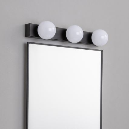 Brilagi - LED φωτιστικό καθρέφτη μπάνιου HOLLYWOOD 3xLED/3W/230V 39 cm IP44 μαύρο