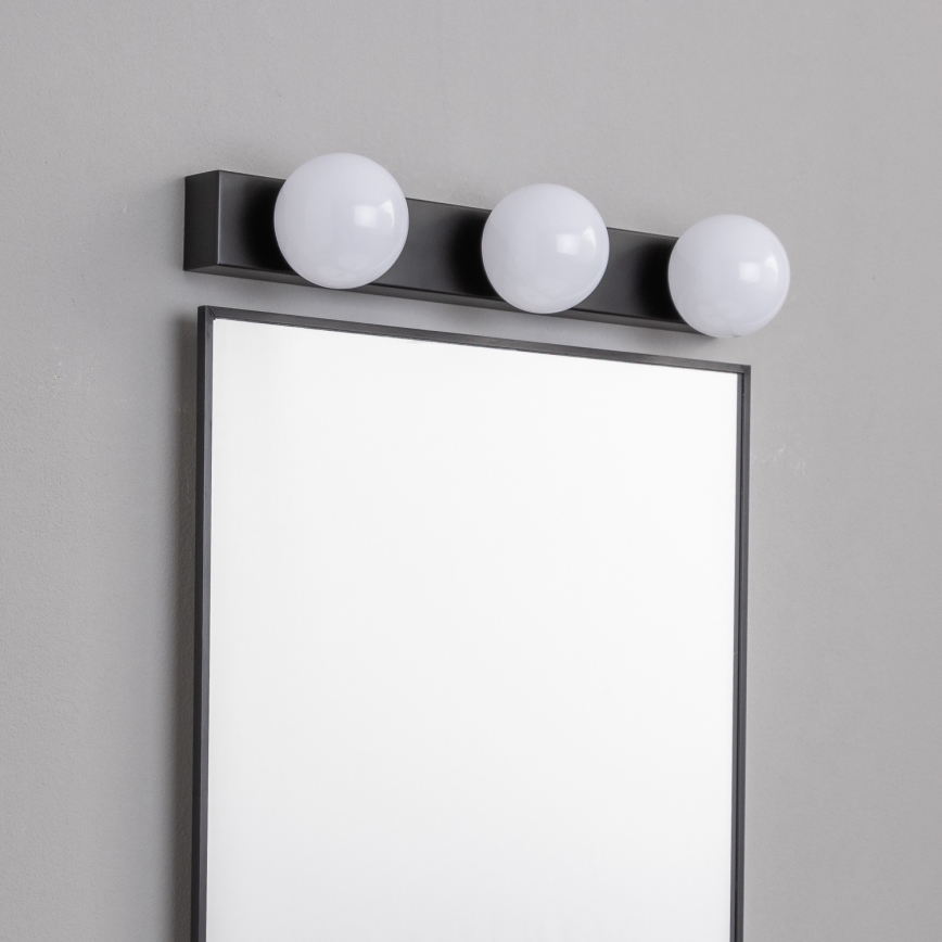 Brilagi - LED φωτιστικό καθρέφτη μπάνιου HOLLYWOOD 3xLED/3W/230V 39 cm IP44 μαύρο