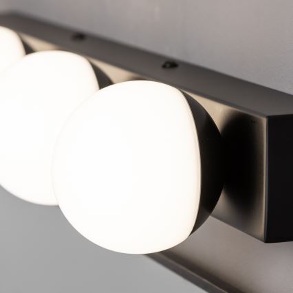 Brilagi - LED φωτιστικό καθρέφτη μπάνιου HOLLYWOOD 3xLED/3W/230V 39 cm IP44 μαύρο