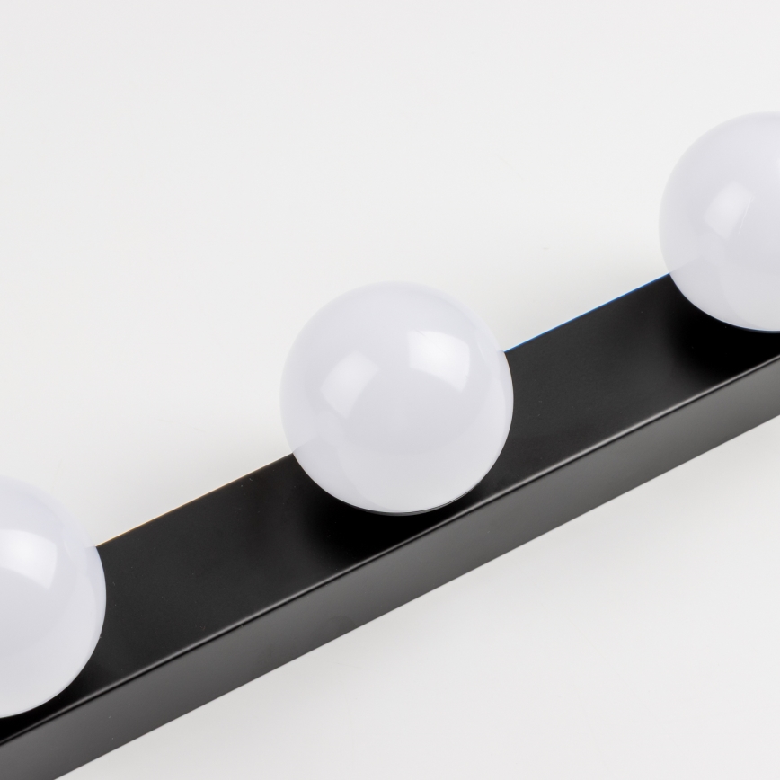 Brilagi - LED φωτιστικό καθρέφτη μπάνιου HOLLYWOOD 3xLED/3W/230V 39 cm IP44 μαύρο