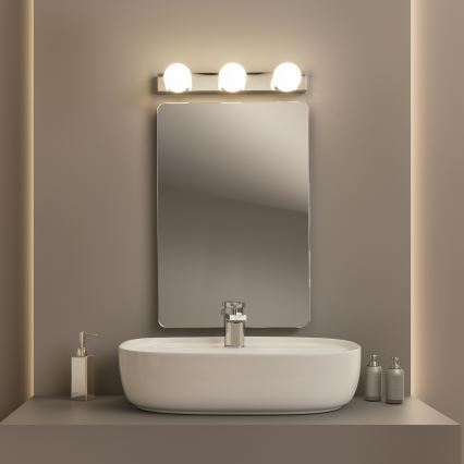 Brilagi - Φωτιστικό LED για καθρέφτη μπάνιου HOLLYWOOD 3xLED/3W/230V 39 cm IP44 γυαλιστερό χρώμιο