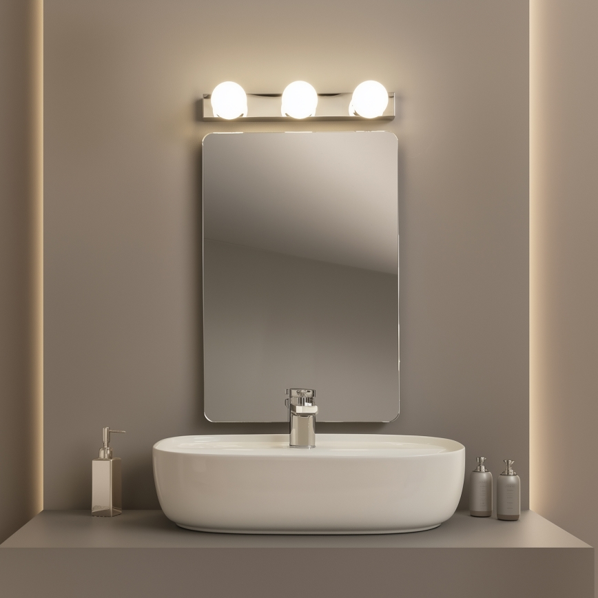 Brilagi - Φωτιστικό LED για καθρέφτη μπάνιου HOLLYWOOD 3xLED/3W/230V 39 cm IP44 γυαλιστερό χρώμιο