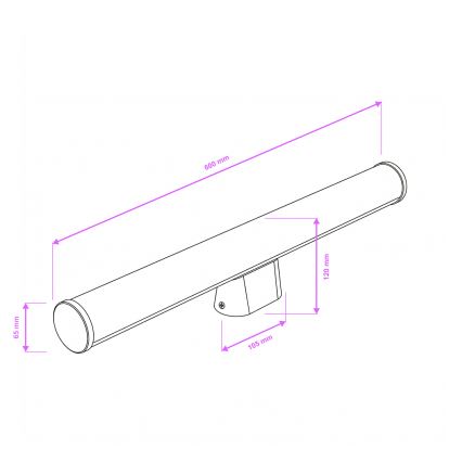 Brilagi - LED φωτισμός καθρέφτη για μπάνιο TUBE LED/15W/230V 3000/4000/6500K IP44 γυαλιστερό χρώμιο