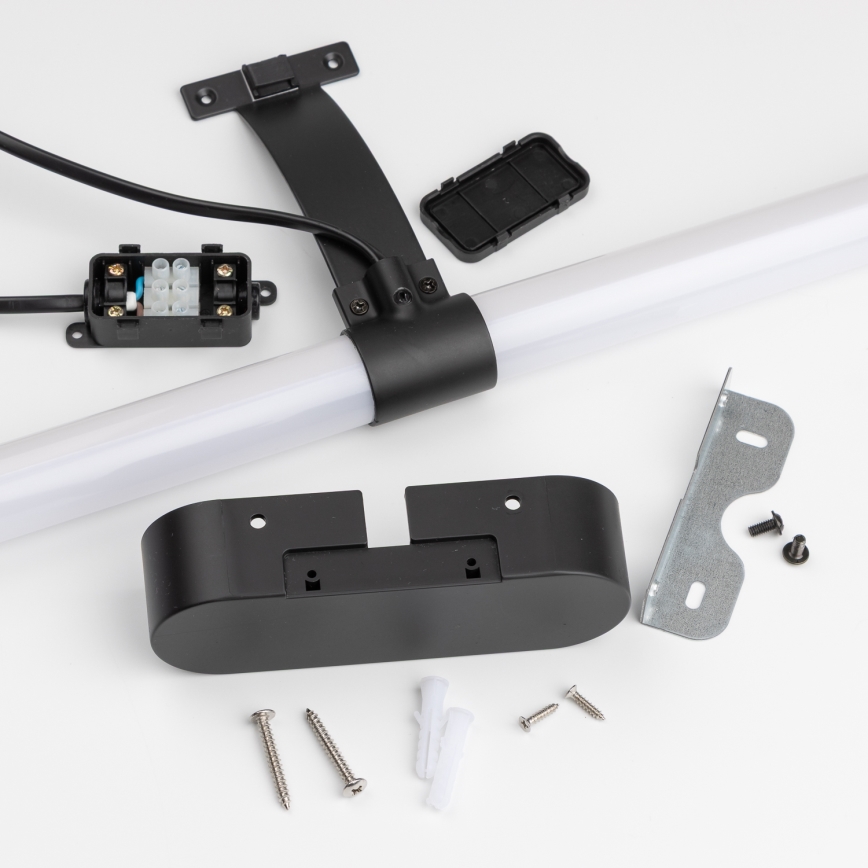 Brilagi - Φωτιστικό καθρέφτη μπάνιου LED 2 σε 1 TUBEO LED/8W/230V 60 cm IP44 μαύρο