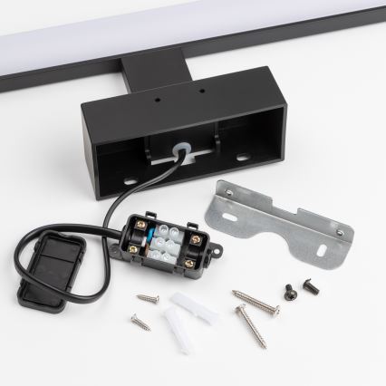 Brilagi - LED φωτισμός καθρέφτη μπάνιου 3-σε-1 VESTRA LED/8W/230V 40 cm IP44 μαύρο