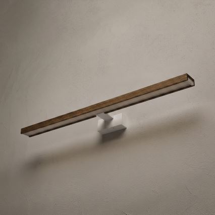 Brilagi - LED φωτισμός για καθρέφτη μπάνιου WOODY MIRROR 3-σε-1 LED/15W/230V 80 cm IP44 λευκό/δρυς-καρυδιά