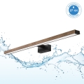 Brilagi - LED φωτισμός καθρέφτη μπάνιου WOODY MIRROR 3 σε 1 LED/15W/230V 80 cm IP44 μαύρο/καρυδιά
