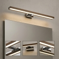 BRILAGI - LED φωτισμός καθρέφτη μπάνιου WOODY MIRROR 3v1 LED/15W/230V 80 cm IP44 γυαλιστερό χρώμιο/δρυς καρυδιά
