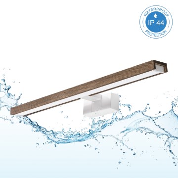 Brilagi - LED φωτισμός για καθρέφτη μπάνιου 3 σε 1 WOODY MIRROR 3 σε 1 LED/12W/230V 60 cm IP44 λευκό/δρυς/καρυδιά