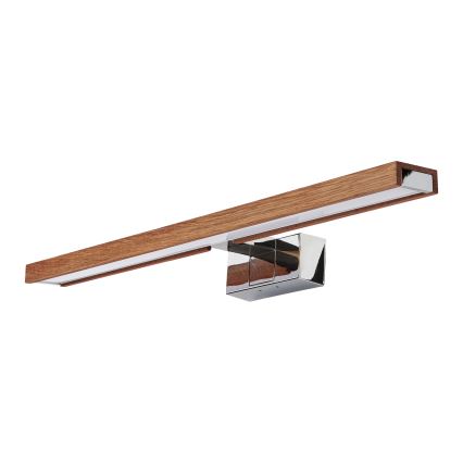Brilagi - LED Φωτισμός καθρέφτη μπάνιου 3 σε 1 WOODY MIRROR LED/12W/230V 60 cm IP44 γυαλιστερό χρώμιο/δρυς-κερασιά