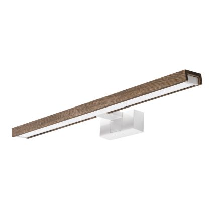 Brilagi - Φωτισμός καθρέφτη μπάνιου LED WOODY MIRROR 3 σε 1 LED/12W/230V 60 cm IP44 λευκό/δρυς/καρυδιά