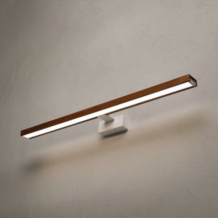 Brilagi - LED Φωτισμός καθρέφτη μπάνιου WOODY MIRROR 3 σε 1 LED/15W/230V 80 cm IP44 λευκό/βελανιδιά-κεράσι