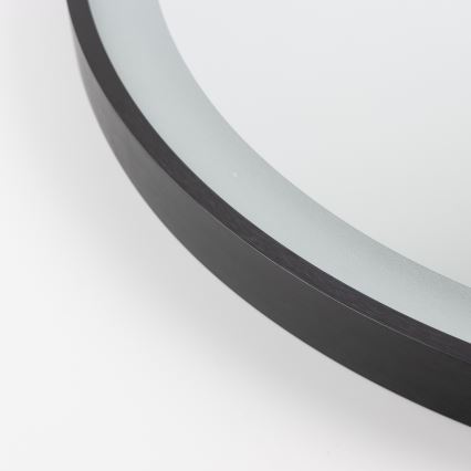 Brilagi - LED καθρέφτης μπάνιου ASTI LED/19W/230V διάμ. 60 cm σε μαύρο χρώμα IP44 CRI 90 ρυθμιζόμενος + CCT