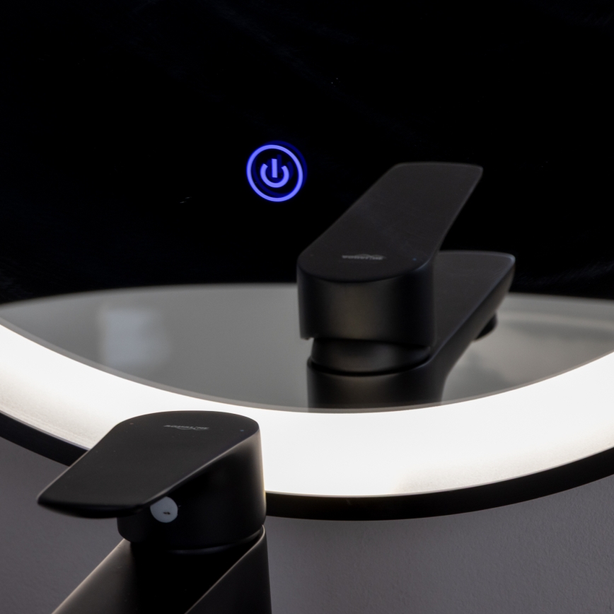 Brilagi - LED καθρέφτης μπάνιου CANZO LED/25W/230V 50x80 cm μαύρος IP44 CRI 90 ρυθμιζόμενος + CCT