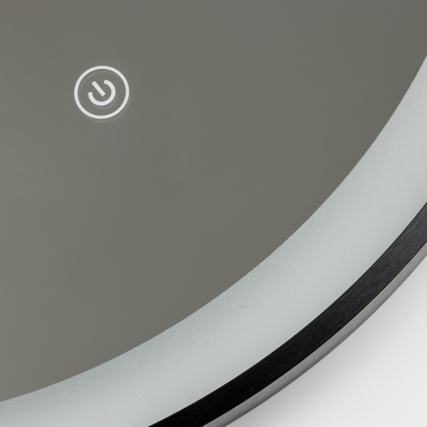 Brilagi - LED καθρέφτης μπάνιου CANZO LED/25W/230V 50x80 cm μαύρος IP44 CRI 90 ρυθμιζόμενος + CCT