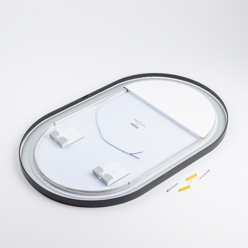 Brilagi - LED καθρέφτης μπάνιου CANZO LED/25W/230V 50x80 cm μαύρος IP44 CRI 90 ρυθμιζόμενος + CCT