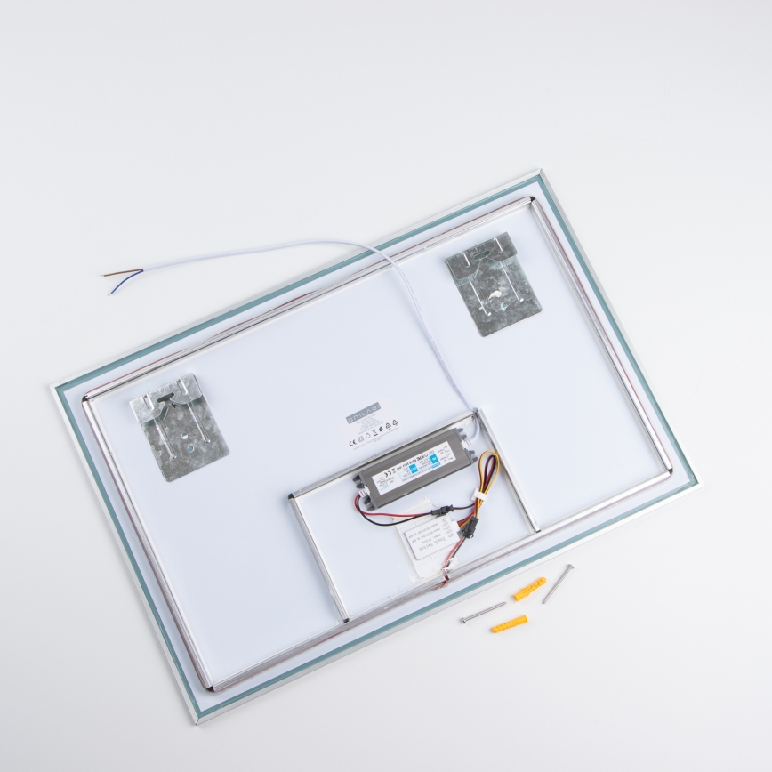 Brilagi - LED καθρέφτης μπάνιου DESIO LED/20W/230V 40x60 cm, ασημένιος, IP44, CRI 90, ρυθμιζόμενος + CCT