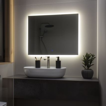 Brilagi - LED καθρέφτης μπάνιου LUCE LED/28W/230V 60x80 cm IP44 CRI 90 ρυθμιζόμενος + CCT