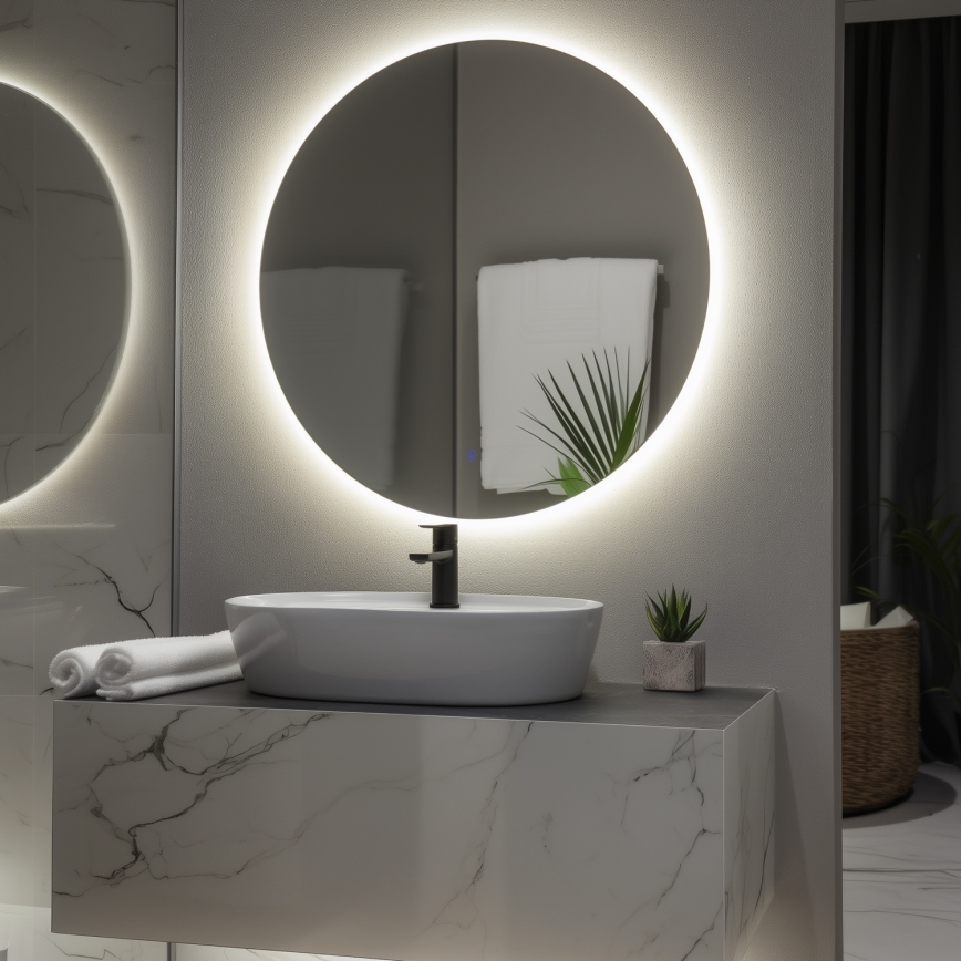 Brilagi - LED καθρέφτης μπάνιου LUNA LED/26W/230V διάμ. 80 cm IP44 CRI 90 ρυθμιζόμενος + CCT