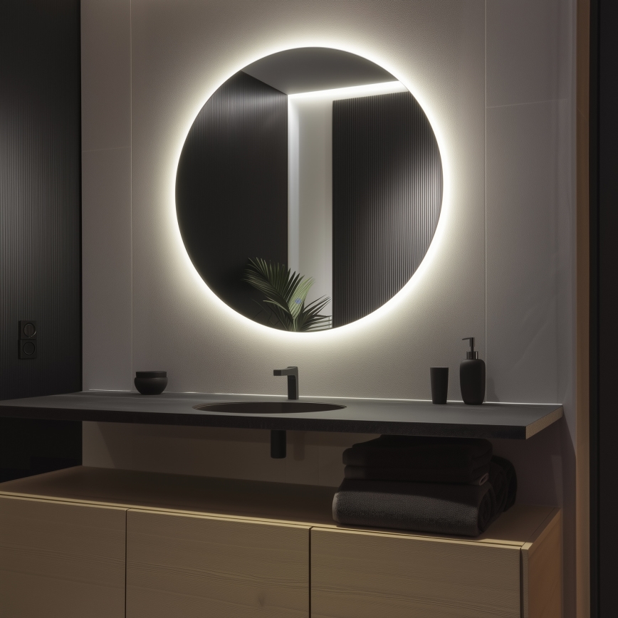 Brilagi - LED καθρέφτης μπάνιου LUNA LED/32W/230V διάμετρος 100 cm IP44 CRI 90 ρυθμιζόμενος +CCT