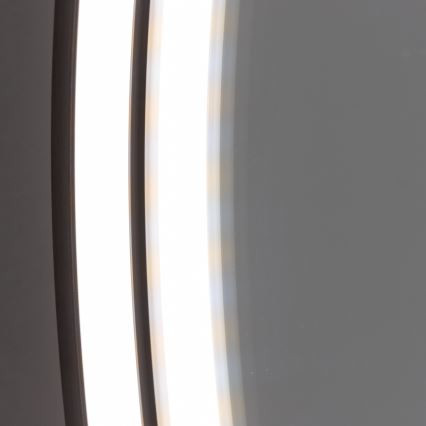 Brilagi - Καθρέφτης μπάνιου LED PALANZO LED/19W/230V pr. 60 cm μαύρος IP44 CRI 90 ρυθμιζόμενος + CCT