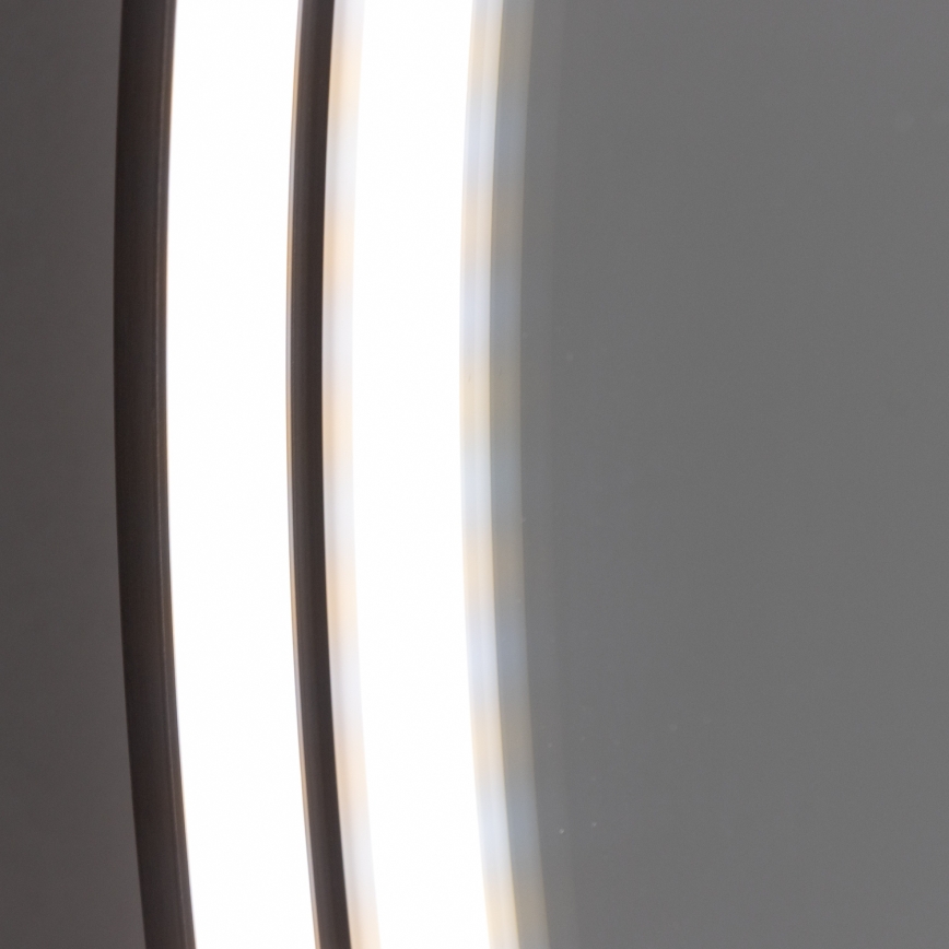 Brilagi - Καθρέφτης μπάνιου LED PALANZO LED/19W/230V pr. 60 cm μαύρος IP44 CRI 90 ρυθμιζόμενος + CCT