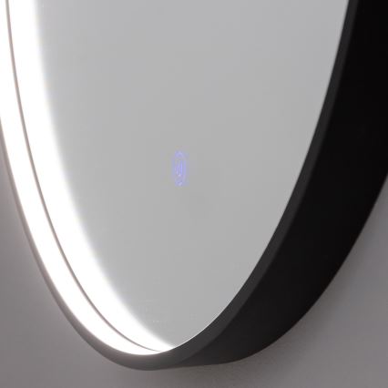 Brilagi - Καθρέφτης μπάνιου LED PALANZO LED/19W/230V pr. 60 cm μαύρος IP44 CRI 90 ρυθμιζόμενος + CCT