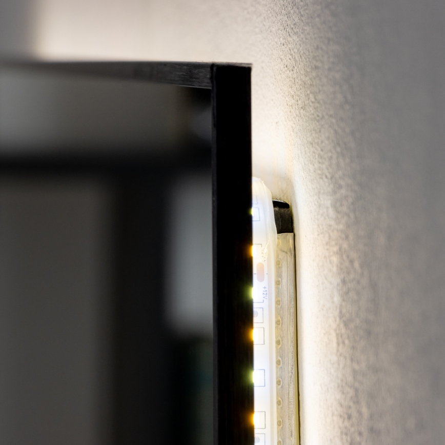 Brilagi - LED καθρέφτης μπάνιου SUELLO LED/24W/230V 60x60 cm μαύρος IP44 CRI 90 ρυθμιζόμενος + CCT