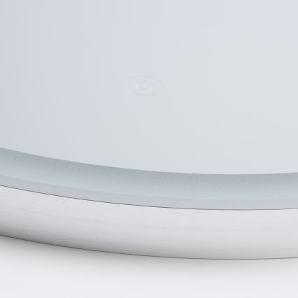 Brilagi - LED καθρέφτης μπάνιου TORINO LED/19W/230V Ø 60 cm ασημί IP44 CRI 90 ρυθμιζόμενος + CCT