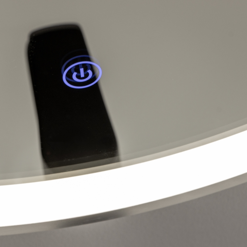 Brilagi - LED καθρέφτης μπάνιου TORINO LED/19W/230V Ø 60 cm ασημί IP44 CRI 90 ρυθμιζόμενος + CCT