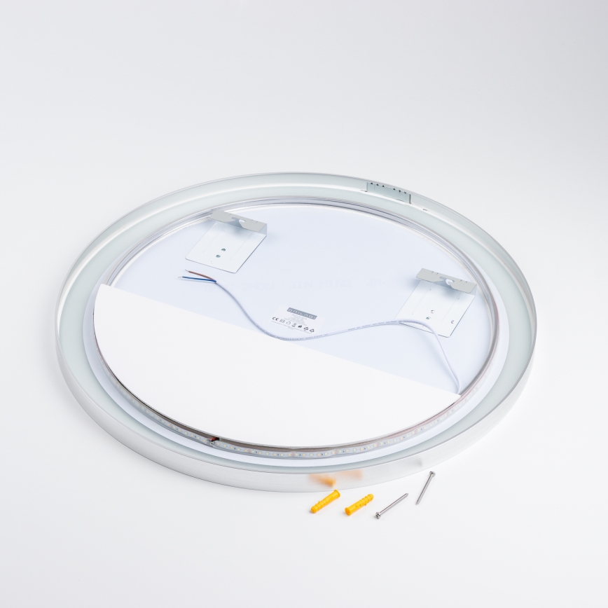 Brilagi - LED καθρέφτης μπάνιου TORINO LED/19W/230V Ø 60 cm ασημί IP44 CRI 90 ρυθμιζόμενος + CCT