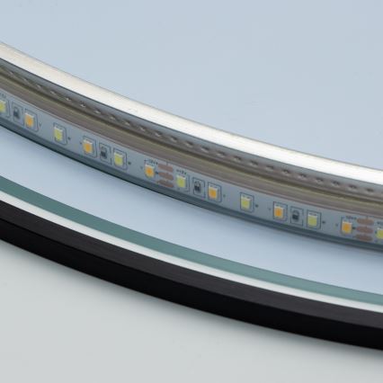 Brilagi - Καθρέφτης μπάνιου LED VENA BLACK LED/19W/230V διάμ. 60 εκ. IP44 CRI 90 ρυθμιζόμενος + CCT