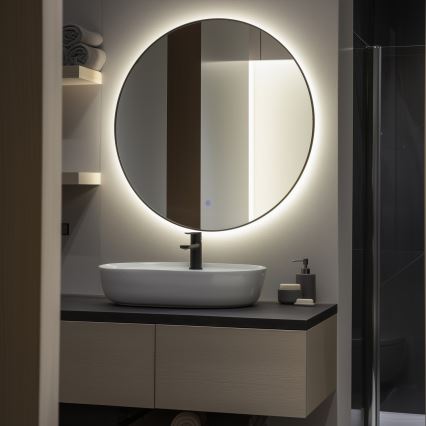 Brilagi - LED Καθρέφτης μπάνιου VENA BLACK LED/26W/230V pr. 80 cm IP44 CRI 90 με ρύθμιση φωτεινότητας + CCT