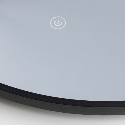 Brilagi - LED καθρέφτης μπάνιου VERESE LED/19W/230V Ø 60 cm μαύρος IP44 CRI 90 ρυθμιζόμενος + CCT