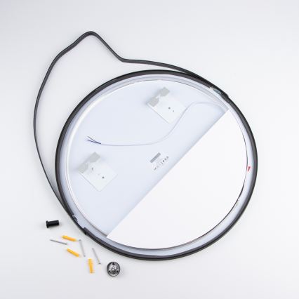 Brilagi - LED καθρέφτης μπάνιου VERESE LED/19W/230V Ø 60 cm μαύρος IP44 CRI 90 ρυθμιζόμενος + CCT