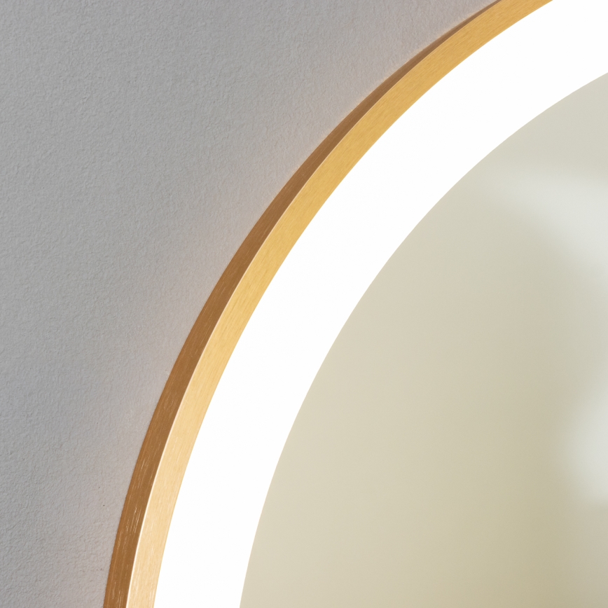 BRILAGI - LED καθρέφτης μπάνιου ERBA LED/25W/230V 50x80 cm χρυσός IP44 CRI 90 ρυθμιζόμενος + CCT