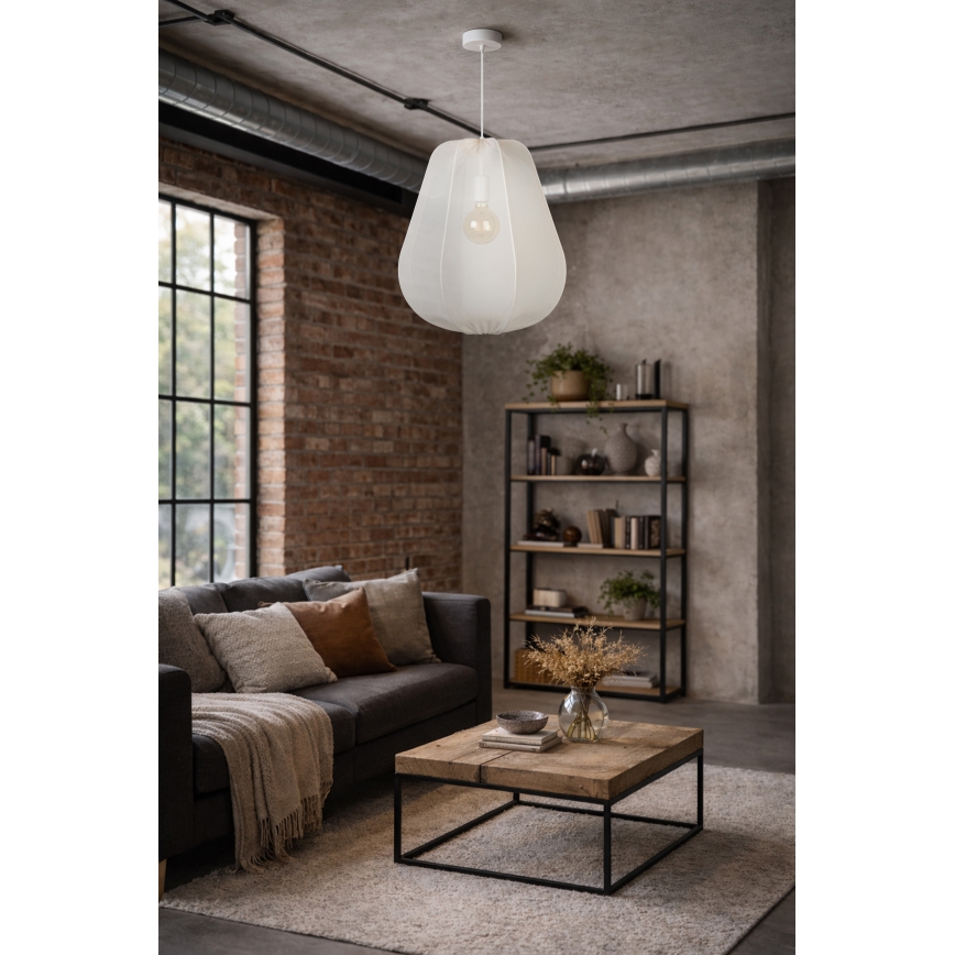 Brilagi - LED κρεμαστό φωτιστικό ARVEN με καλώδιο 1xE27/8W/230V Ø 37 cm λευκό