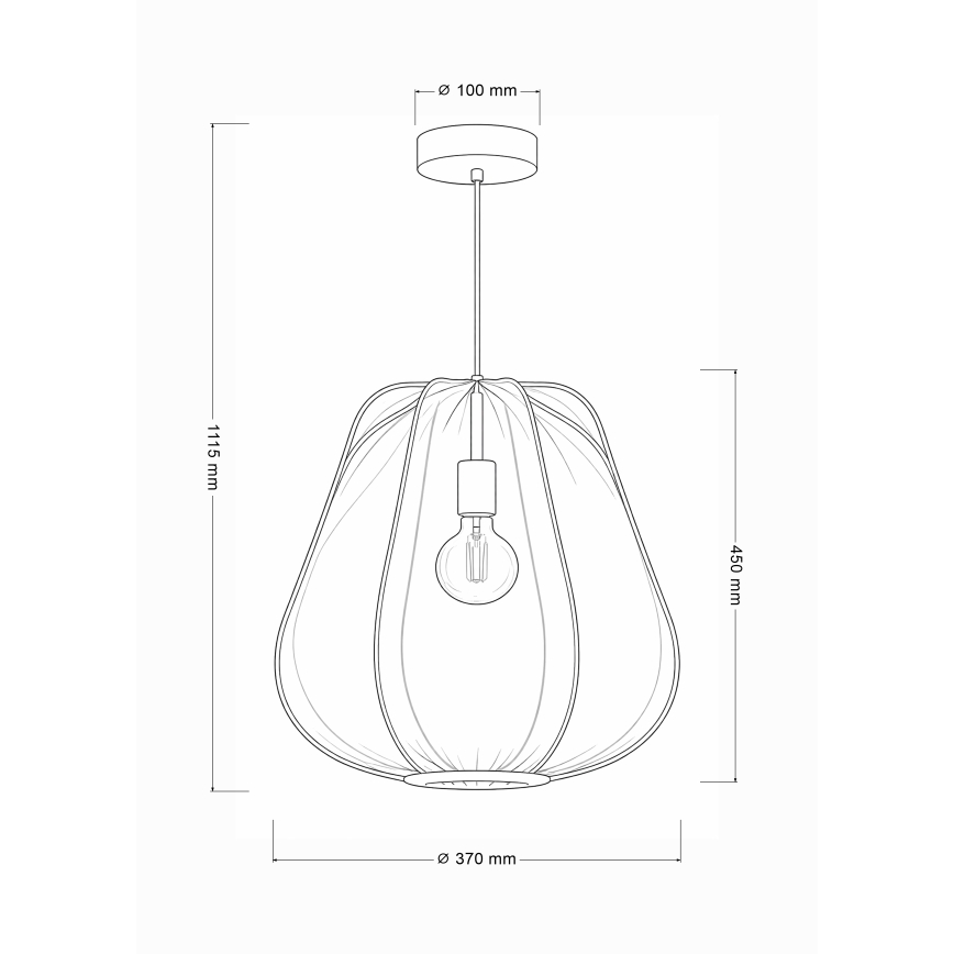 Brilagi - LED κρεμαστό φωτιστικό ARVEN με καλώδιο 1xE27/8W/230V Ø 37 cm λευκό