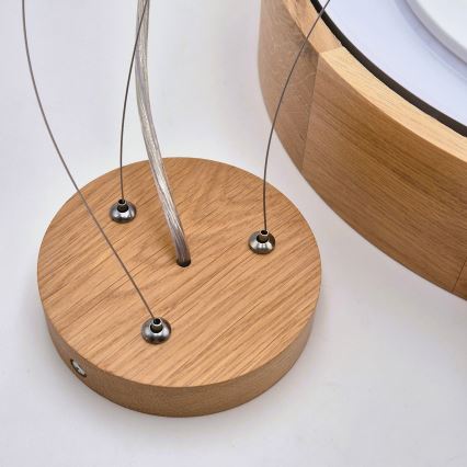 Brilagi - LED Κρεμαστό Φωτιστικό CARVALHO 2xE27/15W/230V Δρυς Ø 37 cm