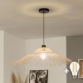 Brilagi - LED κρεμαστό φωτιστικό CERIA BOHO με καλώδιο 1xE27/40W/230V διάμ. 70 cm μπαμπού